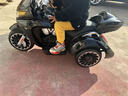 爵士酷派儿童电动摩托车三轮可坐大人大号双人男女小孩遥控玩具车母婴童车 顶配烤漆黑：皮座+12V7A大电瓶+遥控+礼包 实拍图
