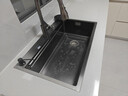 JOMOW水槽5.0加厚厨房大单槽一体盆304不锈钢洗碗池槽多功能洗菜盆GL/d 75*46【5.0加厚】耐磨耐刮 【默认发右下水】左下水需下单备注 实拍图