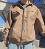 JEEP SPIRIT吉普夹克秋冬季新款男士皮衣美式潮牌复古加绒加厚外套 棕色 M 实拍图
