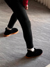 MissWiss喇叭裤子女新款长裤高腰提臀黑色休闲微喇瑜伽裤 女神黑-九分 M 实拍图