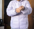 亚瑟士亚瑟士童装25年冬季儿童柔软舒适三防轻薄保暖羽绒服【高充绒量】 浅紫 清洁度1000-鸭绒 160 充绒量98.5g 实拍图