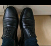 阿猫顿新款商务正装男鞋三接头套脚皮鞋三尖头校尉皮鞋教官鞋保安工作鞋 套脚标准码 40 实拍图