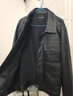 太平鸟男装PU皮夹克明线茄克翻领外套 黑色4（合体）  M  实拍图
