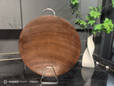 正宗铁木砧板切菜板抗菌防霉家用实木菜墩圆形东来菜板案板粘板胖 U型提手款【加厚5CM】 直径33CM 5cm 实拍图