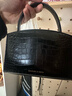 CHARLES&KEITH鳄鱼纹凯莉包手提斜挎婚包包女包生日礼物CK2-50270880-1 Black黑色 S 实拍图