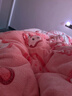 南极人（Nanjiren） 冬季牛奶绒四件套加厚珊瑚绒被罩双面法兰绒床上用品加绒被套罩 粉猫咪【双面加绒】BBYL 1.8m床四件套 床单款 -被套200x230cm 实拍图