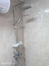 九牧王世家全铜淋浴花洒套装家用卫浴室淋雨恒温数显增压喷头莲蓬卫生间花洒 银色-四方三档圆喷【送置物架】 实拍图