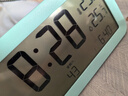 码仕闹钟学生温湿度计大屏充电电子智能夜光儿童起床专用神器LCD床头钟开学必备Q198蓝开学季 实拍图