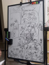 得力60×90cm白绿板(白板＋绿板) U型架可升降双面板移动白板支架写字板 黑板家用会议办公室教学磁性 实拍图