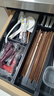 厨房抽屉分隔餐具收纳盒家用橱柜内置分格刀叉筷子置物架厨具收纳 【优选铝材】46*10cm餐具收纳盒 实拍图