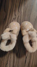 儿童棉拖鞋女童冬天包跟保暖室内居家防滑中大童宝宝棉靴女孩外穿 卡其 36-37 码（适合脚长22cm） 实拍图