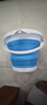 臻佑（Grsaed）折叠水桶家用车载户外钓鱼桶便携打水桶硅胶取水桶带盖5L 蓝色 实拍图