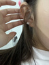 QMXDS999足银小猫咪耳钉女士纯银养耳洞睡觉免摘可爱精致耳环女礼物 小猫耳钉一对 实拍图