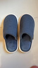 优调棉拖鞋男软底舒适居家抗菌保暖防滑静音大码地板拖鞋冬 藏青42-43 实拍图