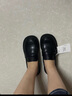 达芙妮单鞋女牛皮小皮鞋新款百搭平底乐福鞋一脚蹬女鞋422104579 黑色38 实拍图