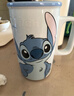 迪士尼可爱喝水牛奶高颜值马克杯卡通家用情侣陶瓷杯咖啡 史迪仔-乐迪直身杯(无礼盒) 实拍图