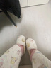 利达妮（TZLDN）包跟棉拖鞋女秋冬季2025新款孕妇月子鞋室内家居防滑保暖毛绒棉鞋 白色【可爱饭团】 38-39 【适合37-38】 实拍图