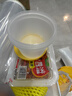 【马卡龙盖】食物收纳保鲜盒密封圆形冰箱收纳盒谷物零食蔬菜水果 密封保鲜盒黄色 1个 实拍图