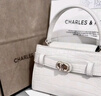 CHARLES&KEITH鳄鱼纹凯莉包手提斜挎婚包包女包生日礼物新年礼物CK2-50270880-1 Ivory象牙色 S 实拍图