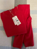 浪莎秋衣秋裤女 棉薄款舒适贴身保暖内衣套装女士修身打底衫冬季 红色(适合身高160-170cm 80-130斤) 实拍图