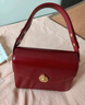 拉菲斯汀【圣诞礼物】包包2025新款方糖包时尚腋下红色结婚新娘手提小方包 波尔多红 实拍图