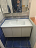 九牧（JOMOO）浴室柜陶瓷一体盆卫生间洗脸盆柜组合洗手盆卫浴洗漱台A2741升级 基础款 镜背美妆收纳 冷灰100cm 【无龙头】 实拍图