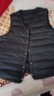 雅鹿羽绒马甲男秋冬爸爸V领内穿马夹坎肩男士中老年老人90鸭绒背心 0670黑色 XL （推荐125-145斤） 实拍图