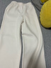 EP雅莹[可机洗]罗纹空气层软糯针织直筒裤奶芙裤子 2025冬季新款6435A 白色 M 预售 实拍图
