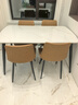 全友家居简约奶油风岩板餐桌家用客餐厅饭桌小户型长方形吃饭桌子家具 实拍图