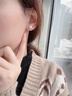 DAISY DREAM赵露思同款双面珍珠耳环女前后两戴轻奢耳钉高级耳饰品S925银针 白色大小珍珠耳环【925银针】 实拍图