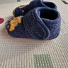 小茸低帮魔术贴小卡车 0-3岁婴幼儿学步前鞋 软底防滑卡通地板鞋羊毛 中蓝色 13.5 适合脚长12-12.5cm 实拍图