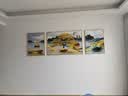 Sixpoetry 客厅装饰画现代简约沙发背景墙壁画轻奢三联晶瓷画大气高档挂画 福禄相伴（铝合金外框） 晶瓷画左右60*80+中间120*80亮面 实拍图