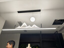 领风山水餐厅灯新中式长条吊灯现代简约山峦映月茶室吊灯北欧餐桌灯具 1337-黑色-120cm-已接入米家APP 实拍图