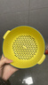 双层塑料洗菜盆沥水篮子厨房神器多功能客厅家用水果盘洗水果菜篮 青黄色 1个 实拍图