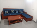 辰娅 沙发 胡桃木实木沙发组合现代中式客厅冬夏两用贵妃储物木家具 【70%选择】四人位+贵妃榻+茶几 实拍图