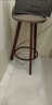 弗拉基米北欧吧台椅风轻奢靠背凳子前台椅子酒吧专用椅家用高脚凳吧椅吧凳 棕色布艺--红花梨纹A129 #60CM 精钢稳固凳腿 实拍图