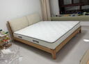 源氏木语实木床橡木卧室双人床简约布艺家用梨白软靠床1.8*2+垫 实拍图