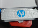 惠普（HP）GK400F机械键盘 办公电竞游戏专用有线 台式机笔记本电脑键盘鼠标套装 【银色冰蓝光 键鼠套装】青轴 USB 实拍图