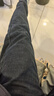 罗蒙（ROMON）男士牛仔裤男秋冬商务休闲裤男弹力直筒男裤厚款深档直筒长裤高腰 黑灰色+浅蓝色【冬季款】 加绒 32 【腰围2尺5建议125-135斤】 实拍图