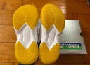 YONEX尤尼克斯羽毛球儿童鞋青少年学生比赛训练透气SHB101J 白金 36 实拍图