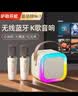 萨勒芬妮【户外便携丨迷你ktv】麦克风音响一体式无线话筒唱歌K歌蓝牙音箱家庭套装小音响自带声卡智能 米白色【双麦】HIFI-9D环绕 【小体积/大爆发/灯光秀】 实拍图