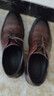 卡帝乐鳄鱼（CARTELO）商务男士皮鞋复古擦色格纹正装鞋男低帮软牛皮男鞋9434 棕色 43 实拍图