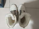 雪中飞雪地靴男女冬季加绒保暖东北防寒锁温外穿旋钮大棉鞋 跃动白 38  实拍图