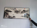 宜巢新中式客厅装饰画沙发背景墙壁画字画横幅大气山水挂画 01款家和 【镶钻】140*60CM立体加钻画 实拍图