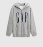 GAP男女装2025秋季新款logo印花抓绒宽松运动连帽衫卫衣786920 灰色 L (175/96A)亚洲尺码【偏大,建议拍小一码】 实拍图