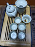 瓷牌茗茶具 汝瓷茶具泡茶器全套家用功夫茶具办公室送人茶道瓷器整套 御煌茶壶六杯10件套+茶叶罐茶盘 实拍图