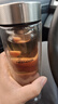 希诺（heenoor）双层玻璃杯男家用商务办公泡茶杯子过滤车载水杯XN-9607 410mL 实拍图