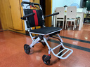 京巧铝合金轮椅小型轻便折叠带拉杆便携式老人出行专用旅行手推代步车 实拍图