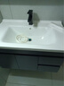 恋派浴室柜 陶瓷一体盆卫生间洗脸盆柜组合悬挂式洗漱台智能洗手盆柜 智能镜箱】珠光灰+陶瓷盆 80cm 实拍图