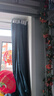 沫梵【窗帘+伸缩杆】窗帘免打孔安装布艺窗帘棉麻感遮光卧室成品套装 湖蓝(遮光约99%左右) 适用宽1.1-1.6米【窗帘高1.5米】 实拍图